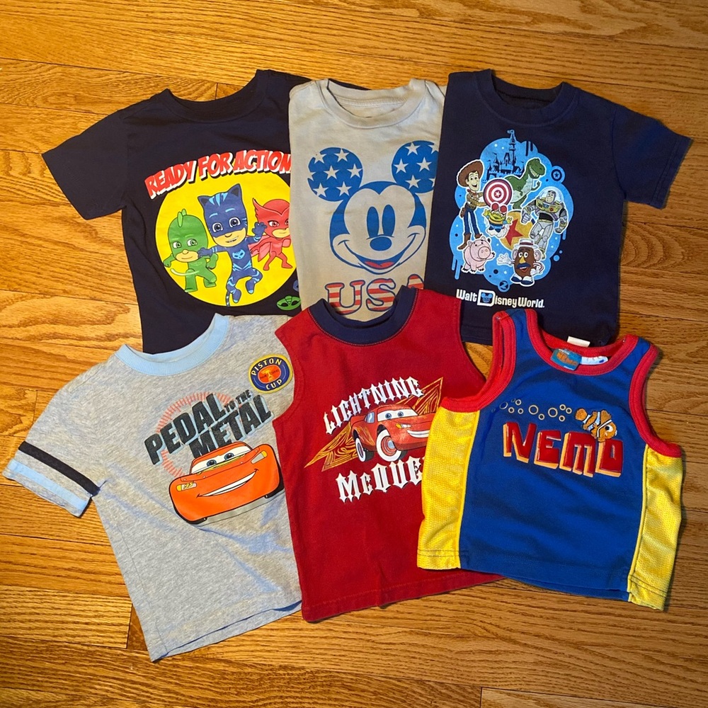 Lot of 6 shirts, 2T